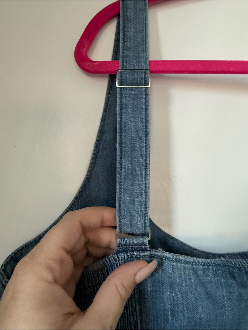 Abercrombie & Fitch Bra-Free Dylan Chambray Midi Dress - Picture 6 of 12